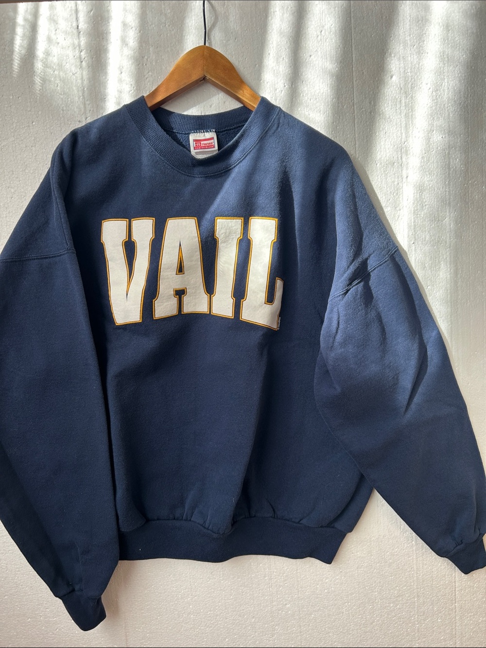 Vintage 90’s Hanes Vail Dark Navy Blue Crewneck Man’s Sweatshirt. Size XXL.
